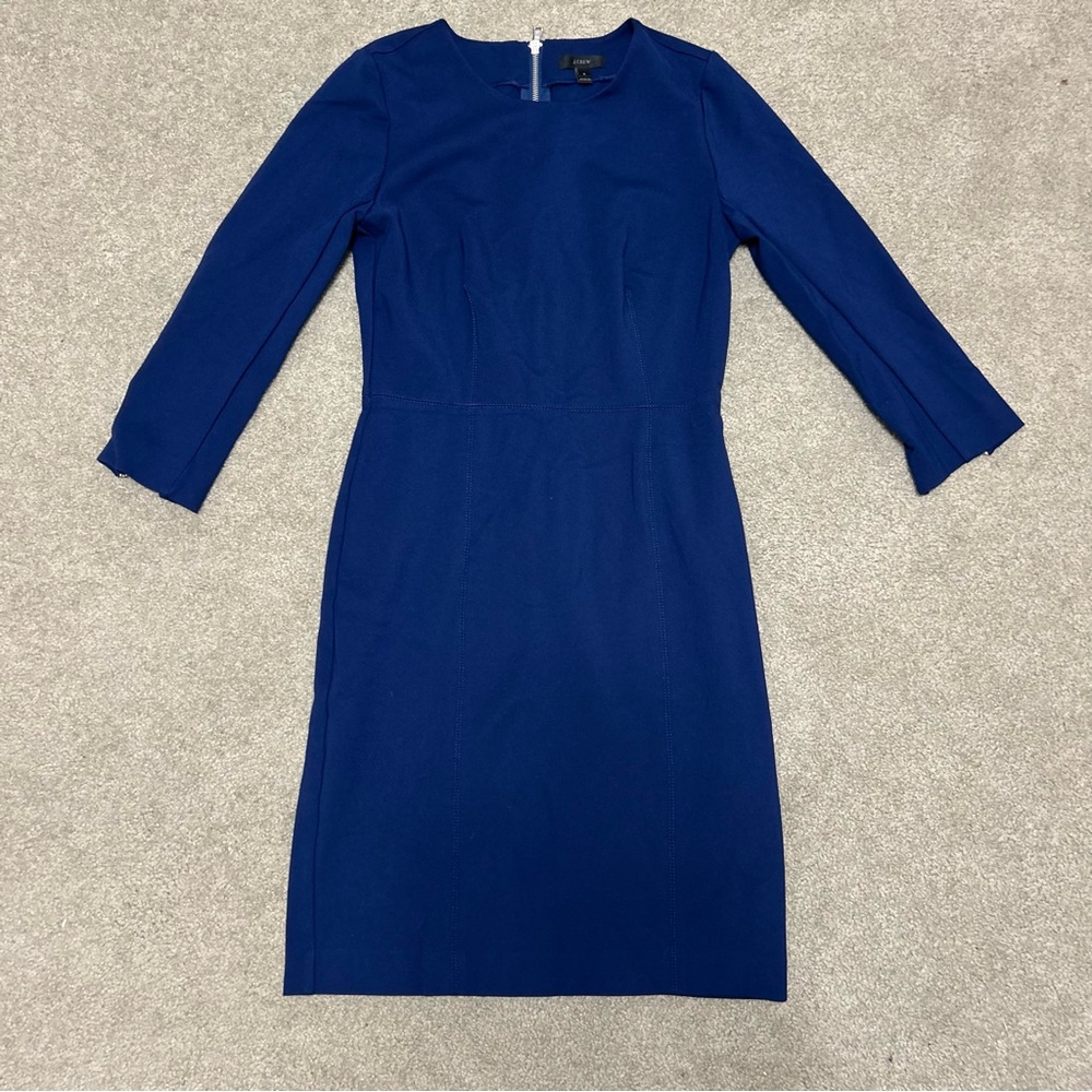 J. Crew Royal Blue Long Sleeve Dress